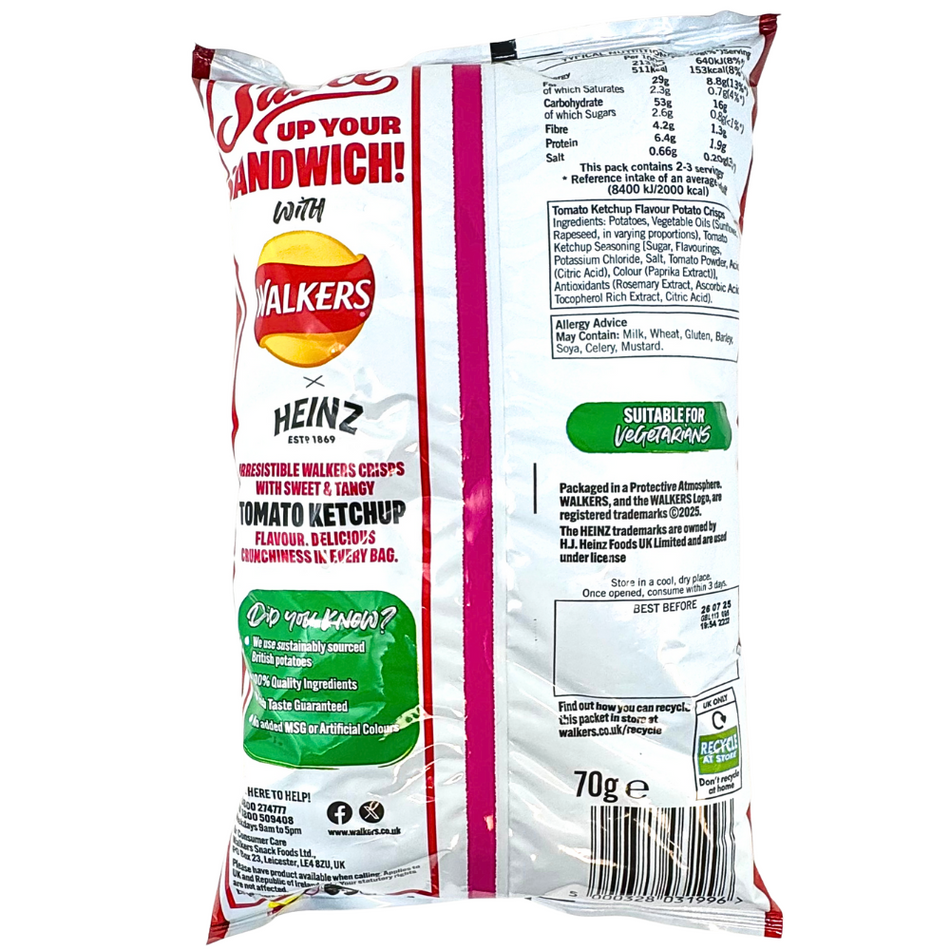 Walkers Heinz Tomato Ketchup Chips (UK) - 70g