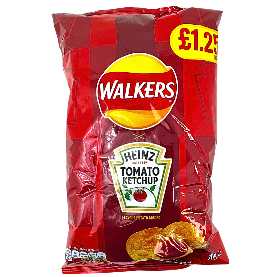 Walkers Heinz Tomato Ketchup Chips (UK) - 70g