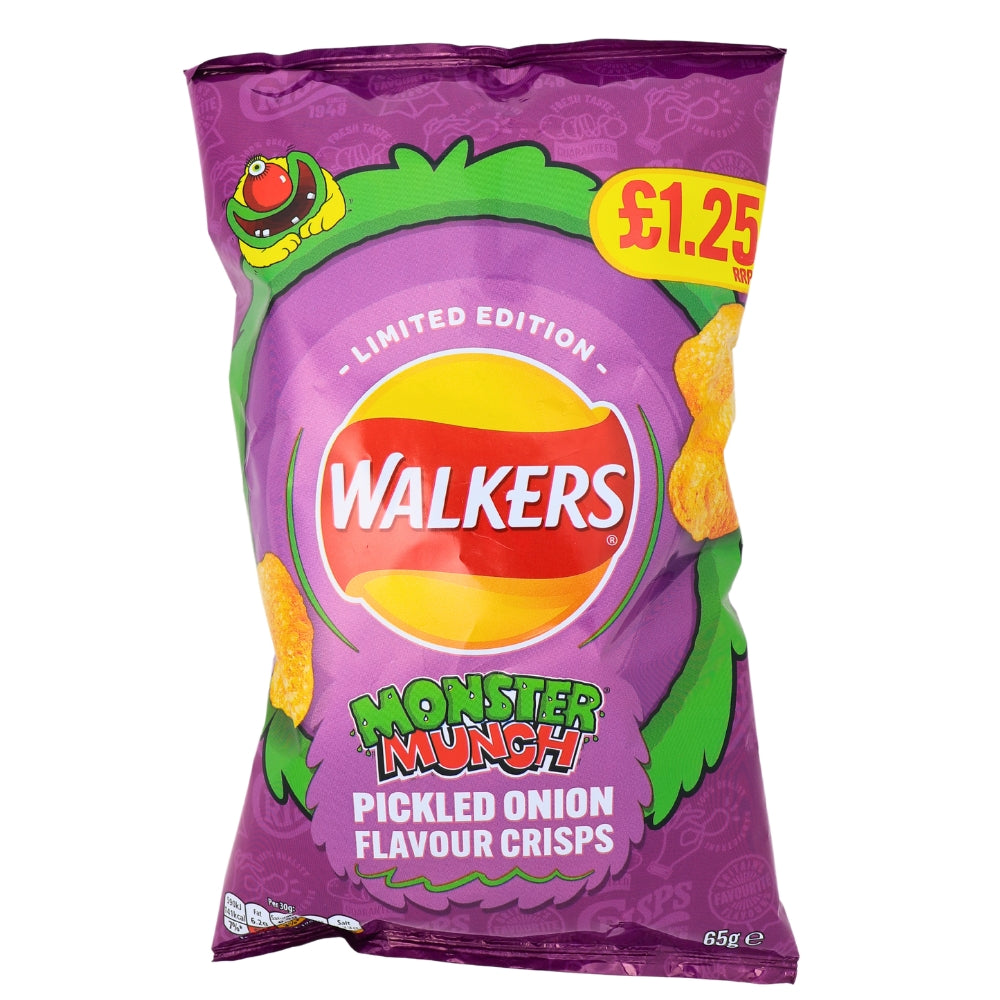 Walkers Monster Munch Pickled Onion - 65g (UK)-Walkers Crisps-Monster Munch Pickled Onion-Monster Munch