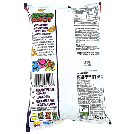 Walkers Monster Munch Pickled Onion (UK) - 40g