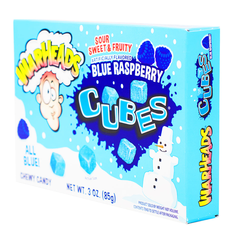 Warheads Blue Raspberry Blizzard Cubes Christmas - 3oz