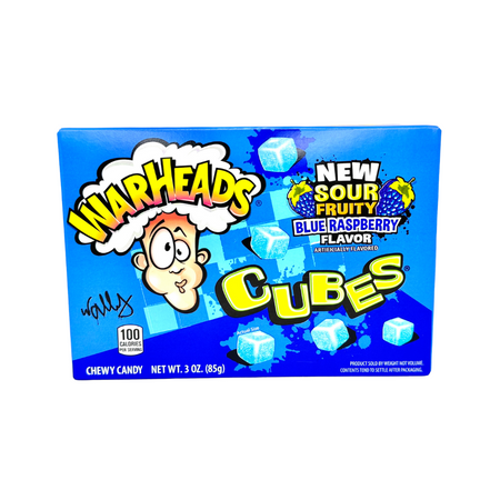 Warheads Chewy Cubes Blue Raspberry Theatre Box - 3oz