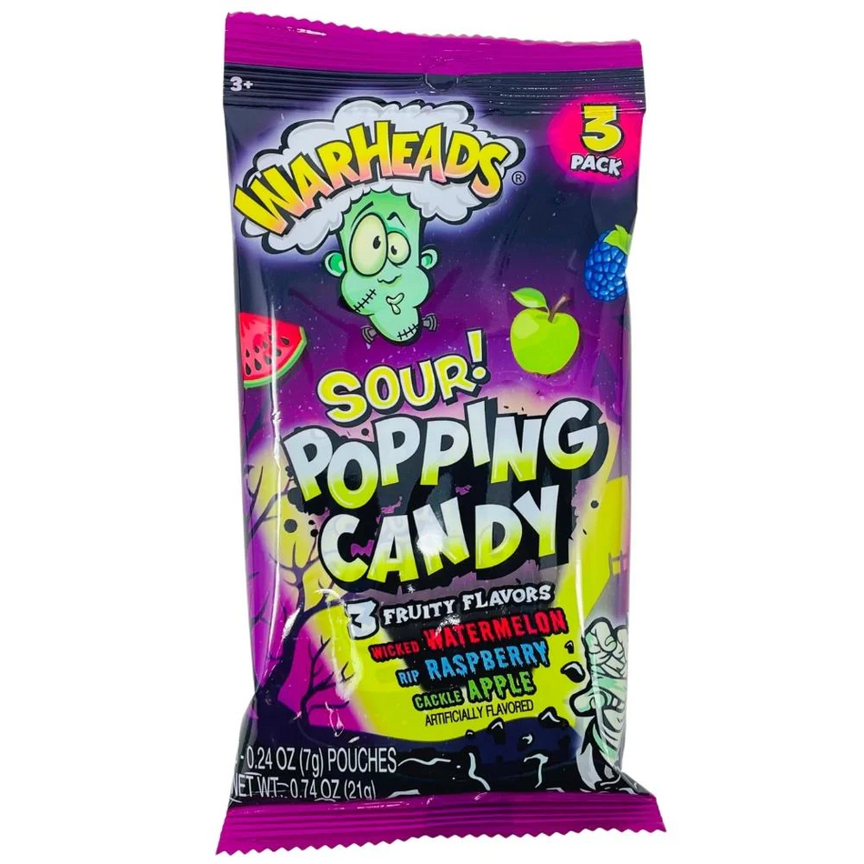 Warheads Halloween 3pk Popping Candy - .74oz