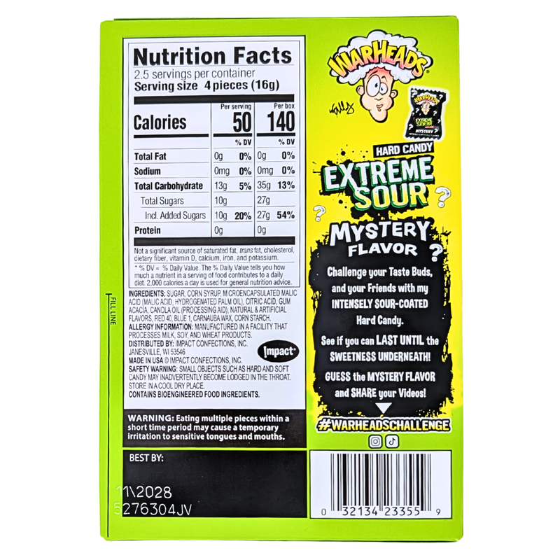 Warheads Mystery Hard Candy Theater Box - 1.5oz