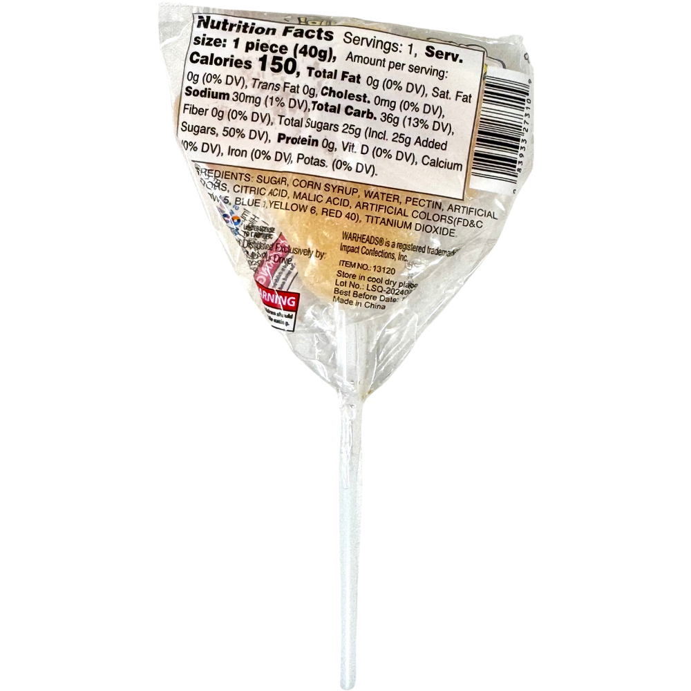 Warheads Sour Jelly Pops - 1.41oz