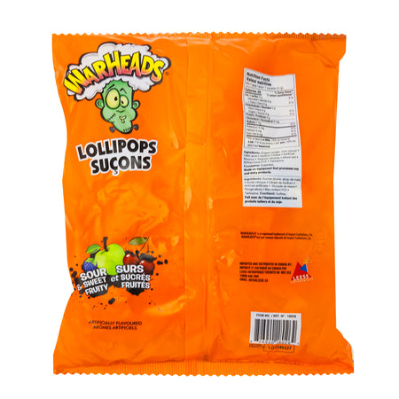 Warheads Sour Lollipops - 75ct  Nutrition Facts Ingredients
