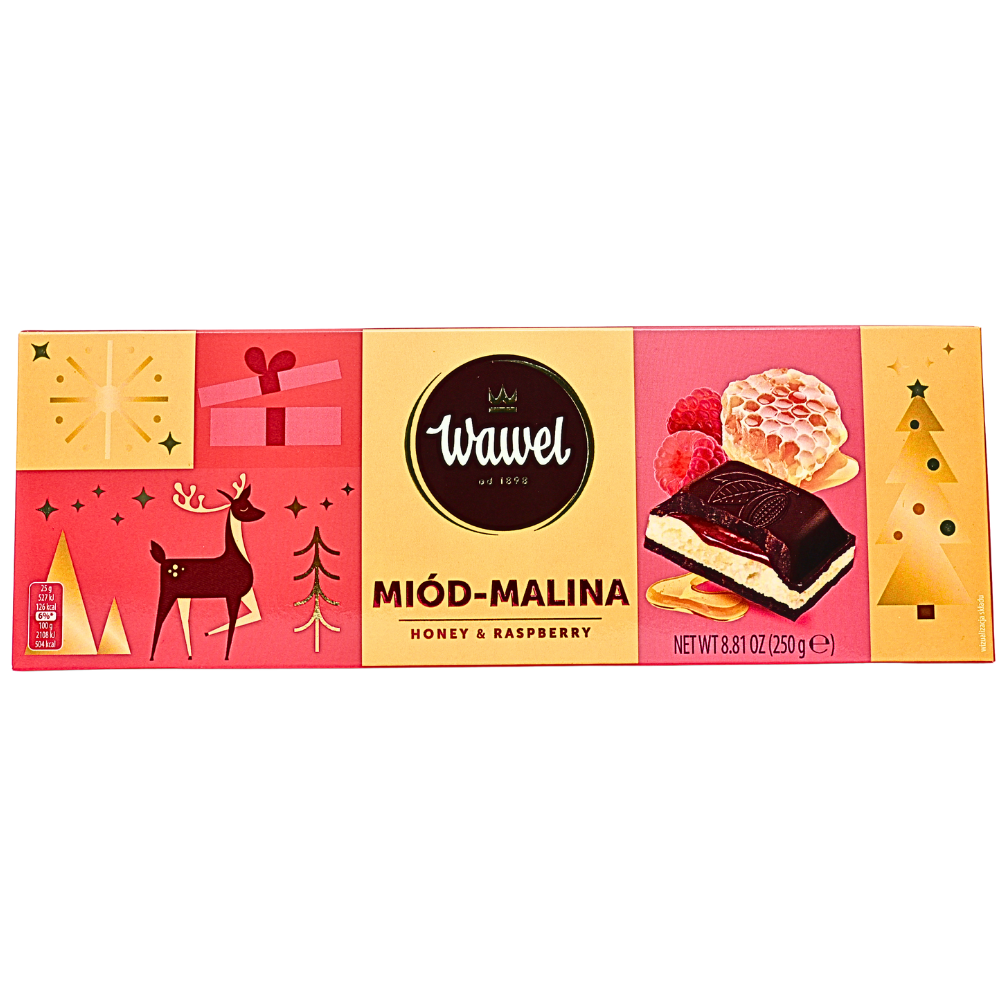 wawel-honey-raspberry-filled-chocolate-poland-250g