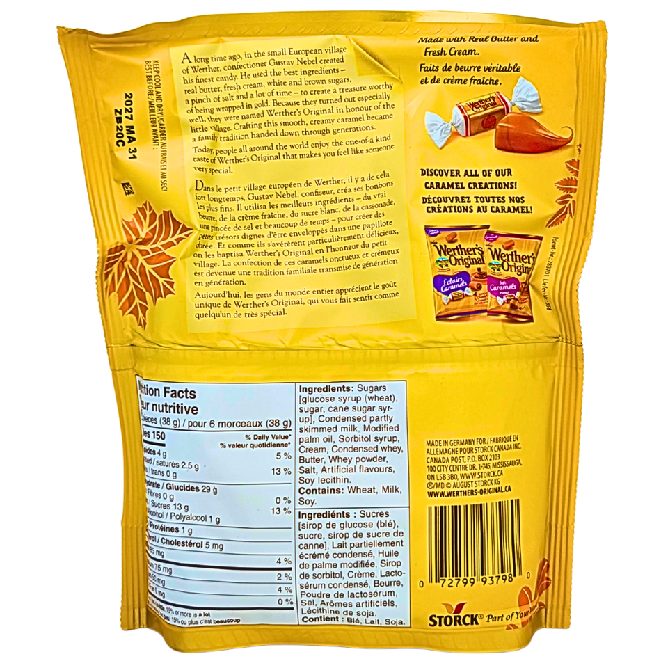 Werther's Original Soft Pumpkin Spice Caramels - 250g