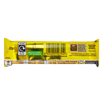 Yorkie Limited Edition Honeycomb - 42g (UK) Nutrition Facts Ingredients-Chocolate bar-Chocolate Covered Honeycomb-British Candy