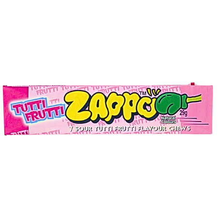 Zappo Sour Tutti Frutti Chews (Aus) - 29g