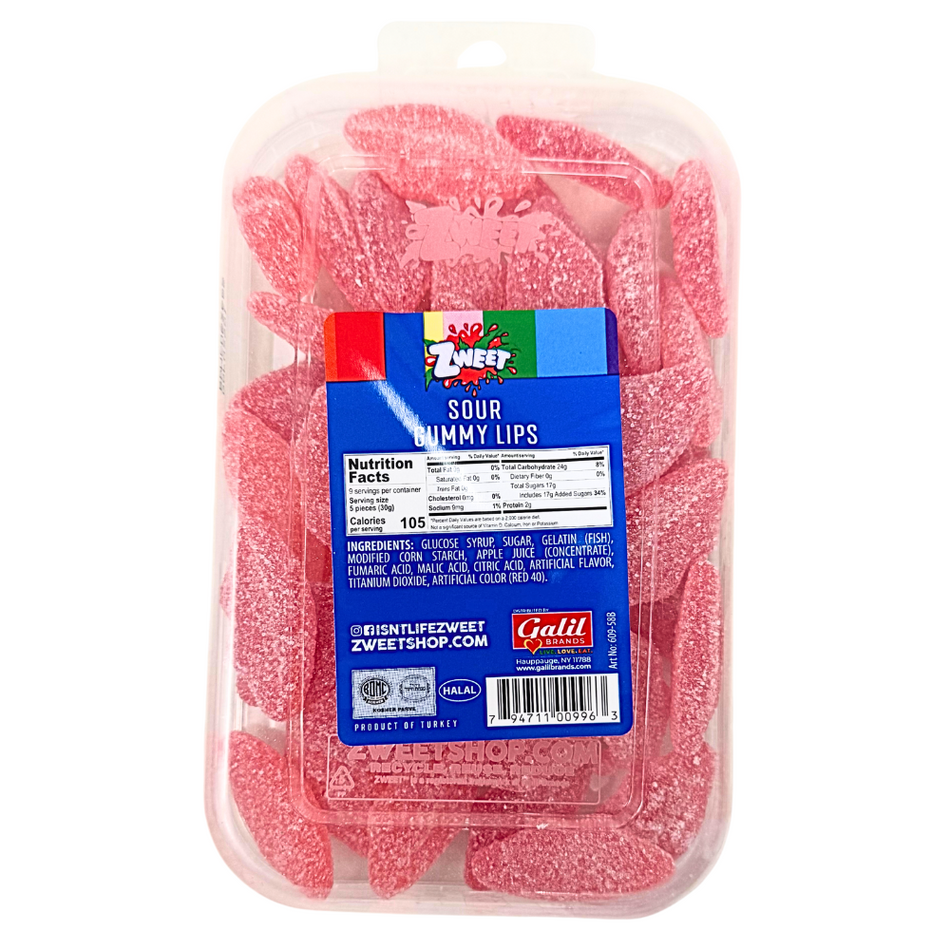 Zweet Gummies Sour Lips - 10oz