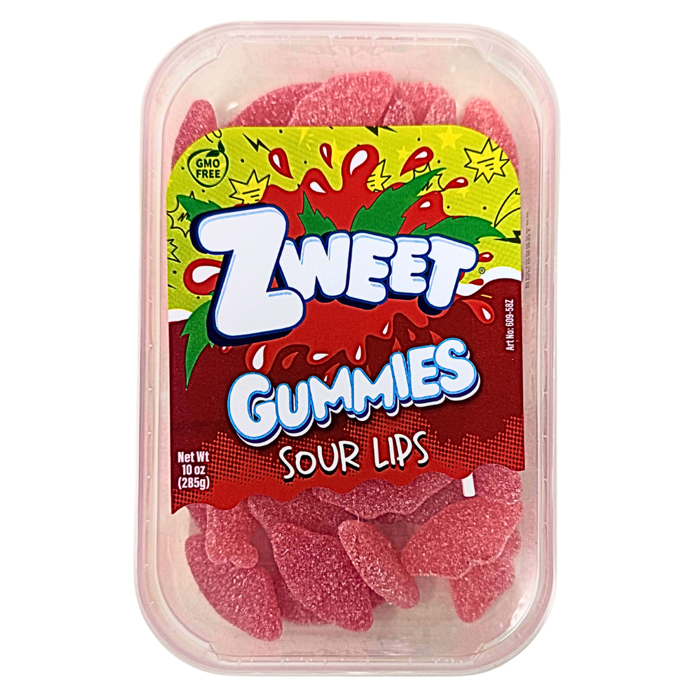 Zweet Gummies Sour Lips - 10oz