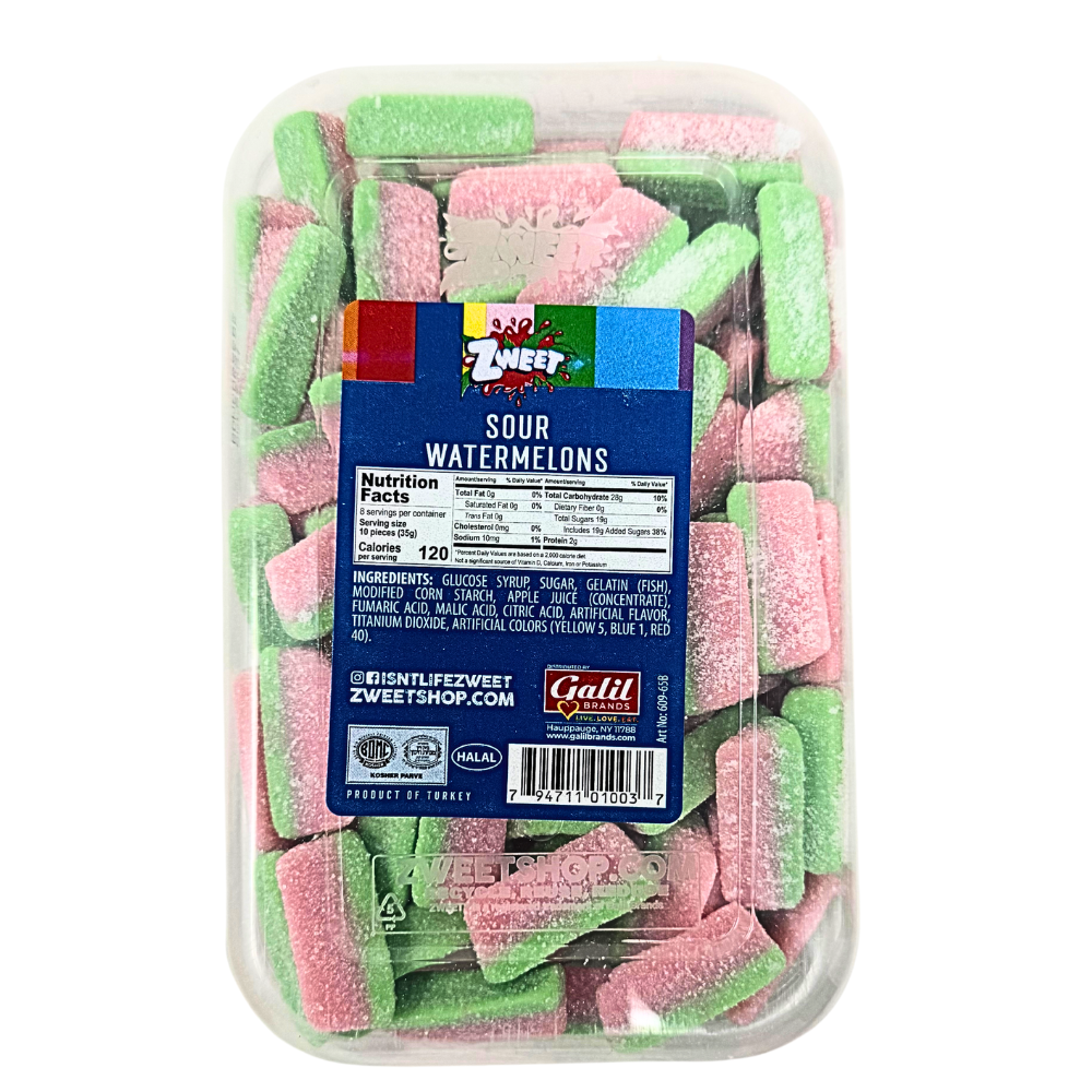 Zweet Gummies Sour Watermelons - 10oz