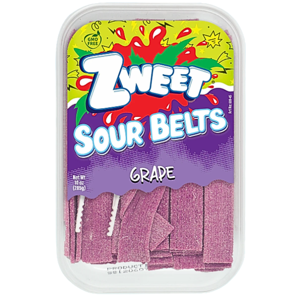 Zweet Sour Belts Grape - 10oz