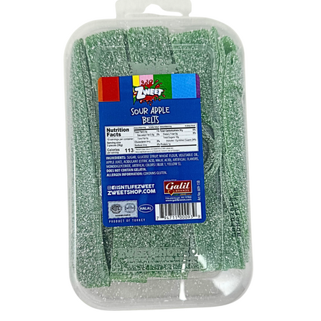 Zweet Sour Belts Green Apple - 10oz