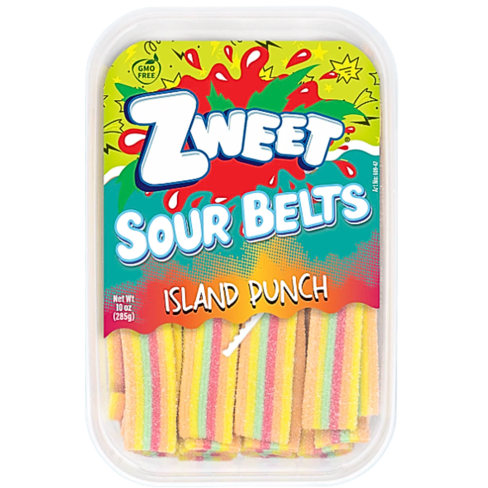 Zweet Sour Belts Island Punch - 10oz