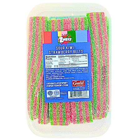 Zweet Sour Belts Kiwi Strawberry - 10oz