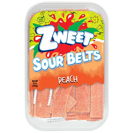 Zweet Sour Belts Peach - 10oz