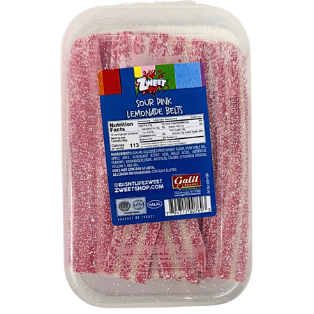 Zweet Sour Belts Pink Lemonade - 10oz