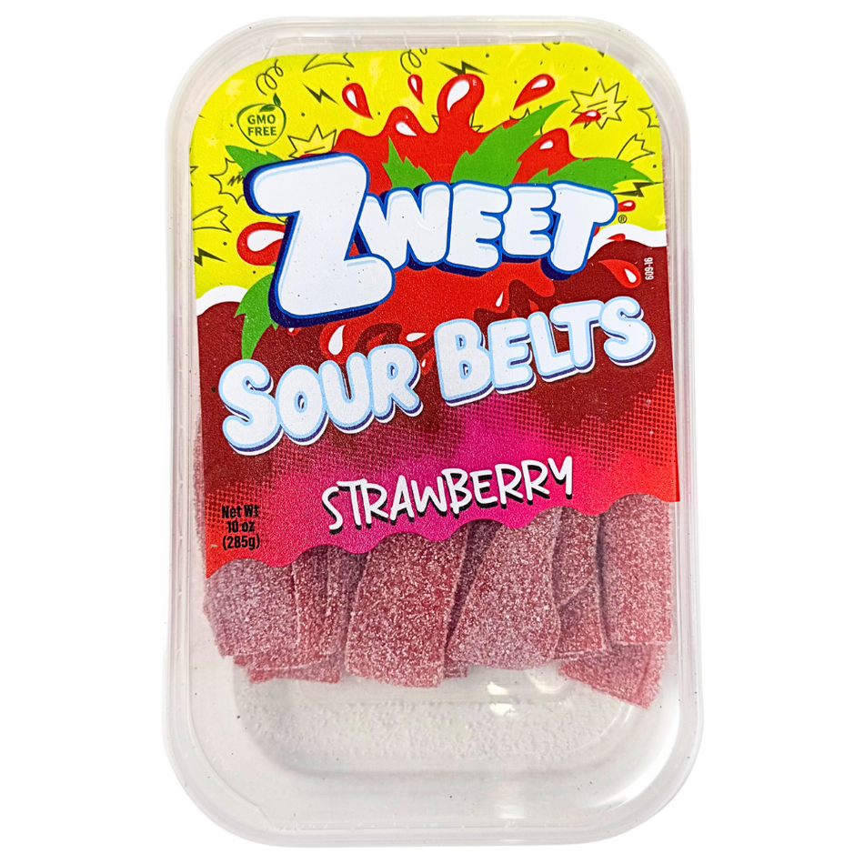 Zweet Sour Belts Strawberry - 10oz