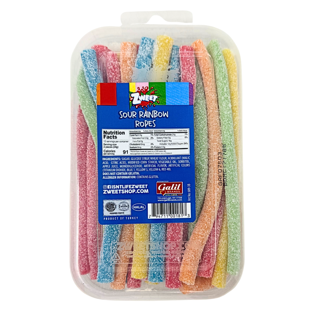 Zweet Sour Ropes Rainbow - 10oz
