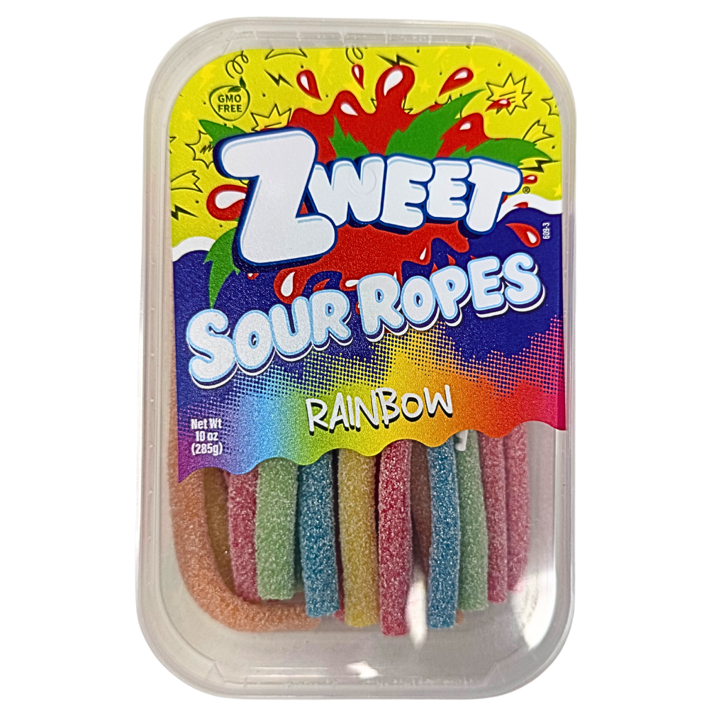 Zweet Sour Ropes Rainbow - 10oz | Candy Funhouse US