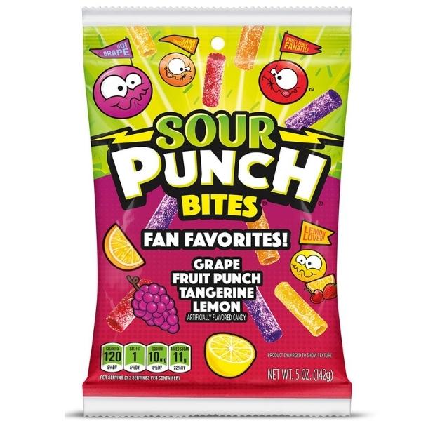 Sour Punch Bites-Sour Punch Straws-Grape Candy-Sour Candy 
