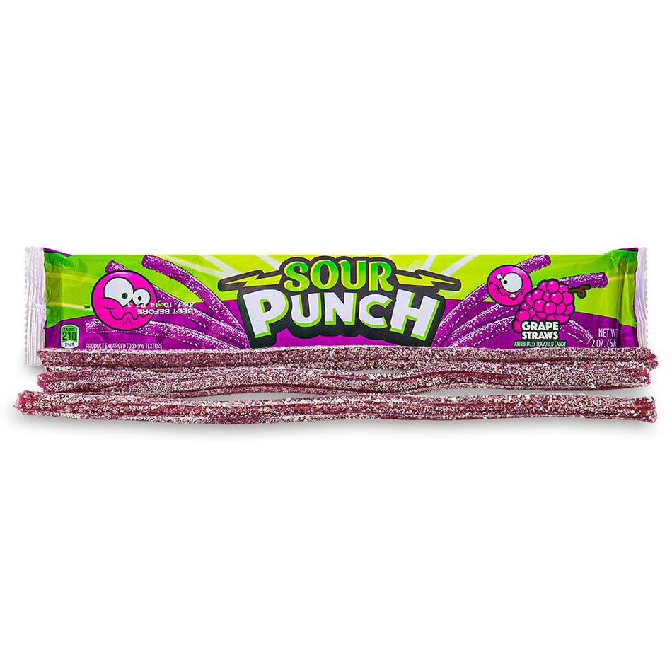 Sour Punch Grape Straws-Sour Punch Straws-Candy Grapes-Sour Candy 