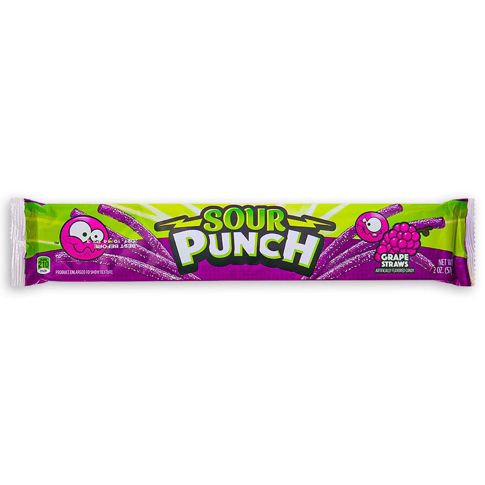 Package-Sour Punch Grape Straws-Sour Punch Straws-Candy Grapes-Sour Candy 