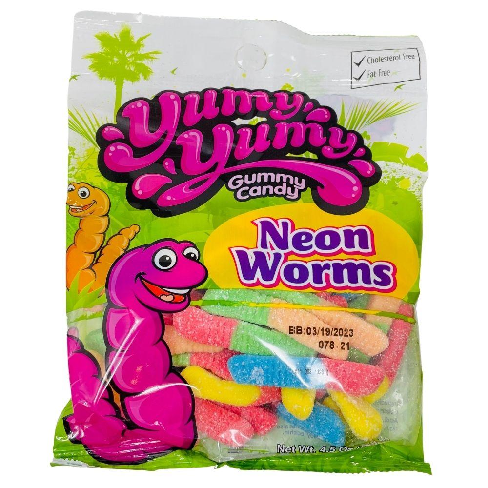 Gummy Candy-Neon worms-Gummy Worms-Sour Candy