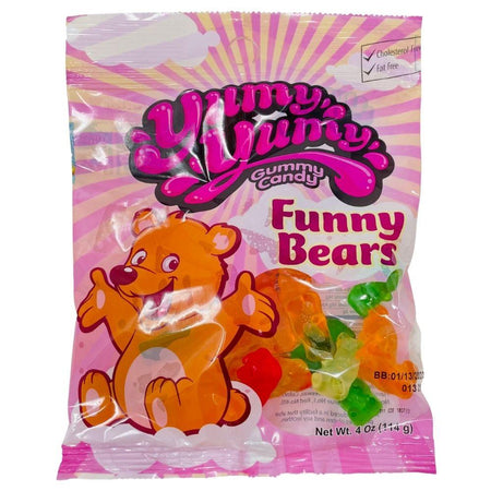 Yumy Yumy Funny Bears - 4oz-Gummy Bears-Gummy Candy 