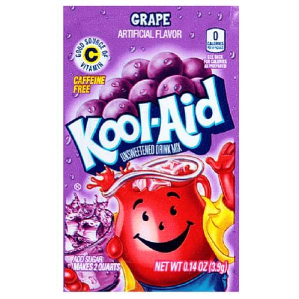 Kool-Aid Grape Drink Mix Packet -Gluten free candy - Kool Aid - Kool Aid Flavors 