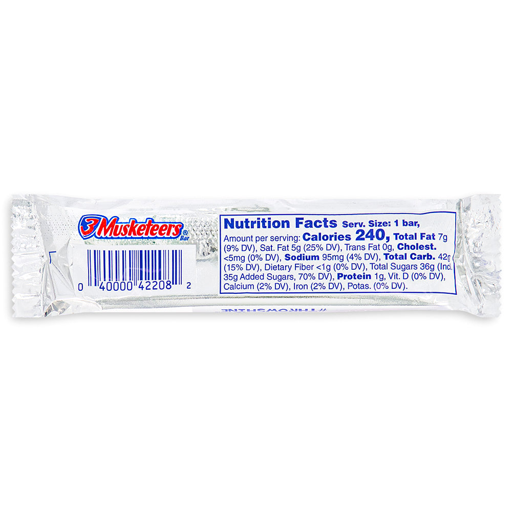 3 Musketeers Bar - 3 Musketeers Chocolate Bar-3 Musketeers Candy Bar  - Nutritional Facts - Ingredients 