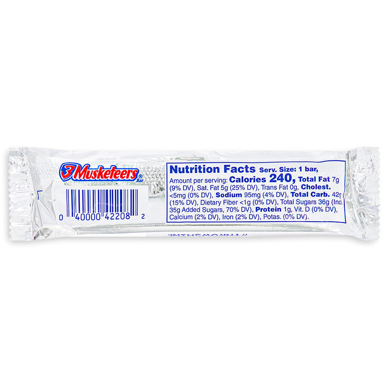 3 Musketeers Bar - 3 Musketeers Chocolate Bar-3 Musketeers Candy Bar  - Nutritional Facts - Ingredients 