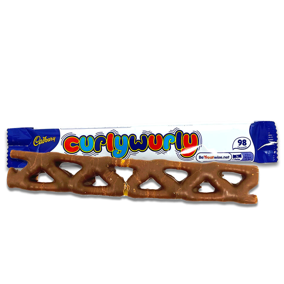 Curly Wurly Chocolate 21.5g Opened, Curly Wurly, Curly Wurly Chocolate, British Candy, British Chocolate
