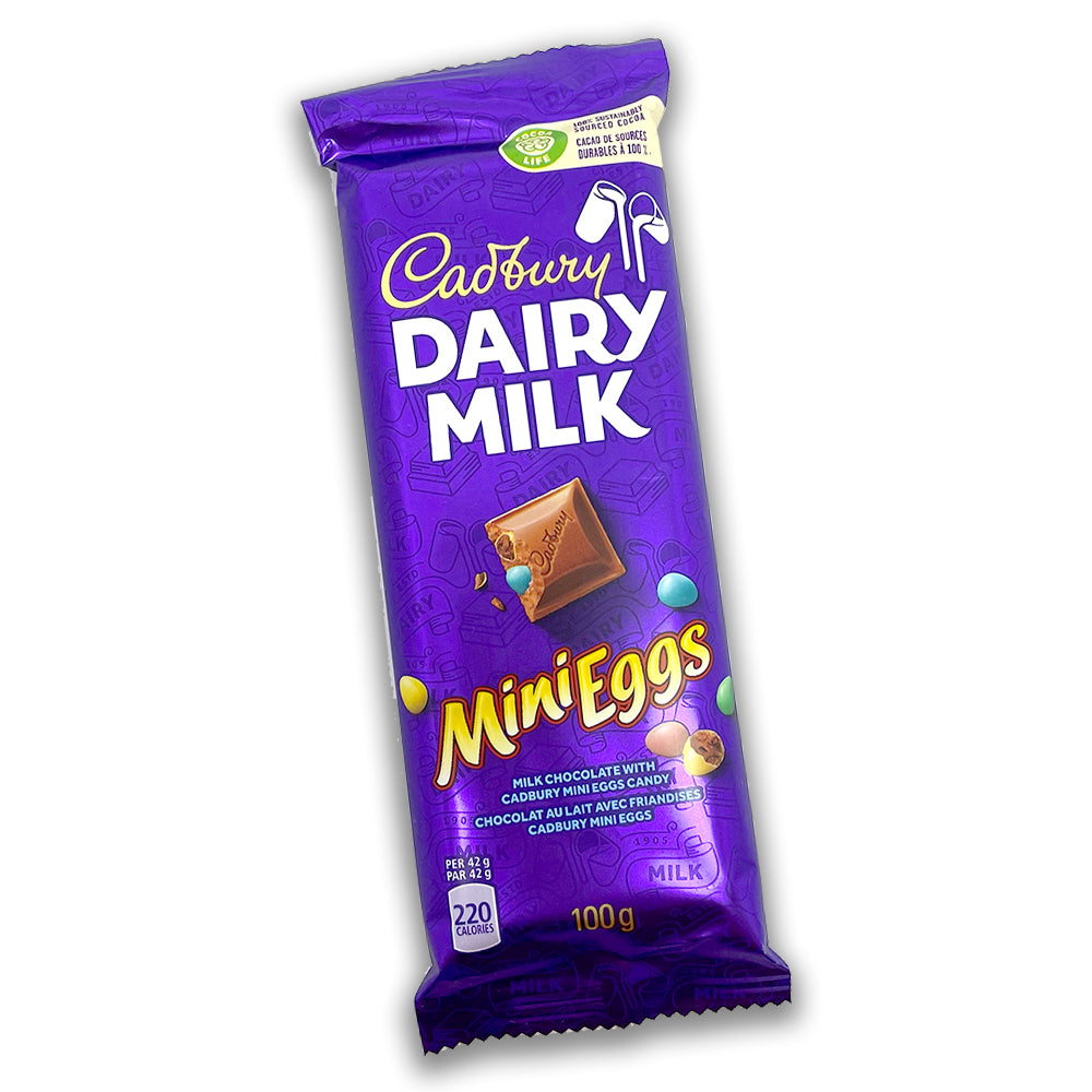 Cadbury Dairy Milk Mini Eggs Chocolate Bars 100g Front - Cadbury Canada