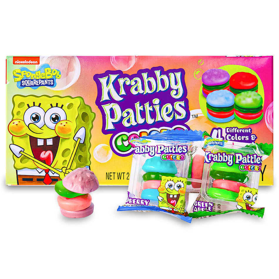 SpongeBob Gummy Krabby Patties Colors Theater Box Opened - Movie theater candy