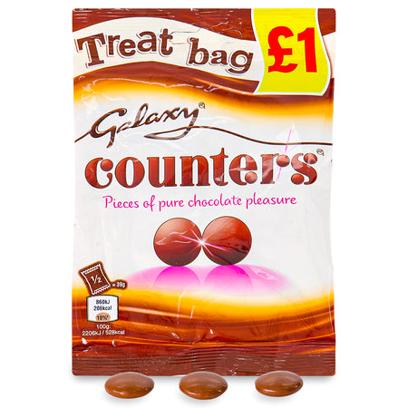 Galaxy Counters Treat Bag 78g Opened, Galaxy Chocolate, Treat Bag