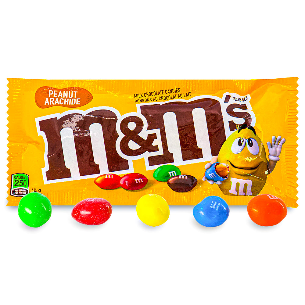 M&M's Peanut Chocolate Candies 1.74oz Opened