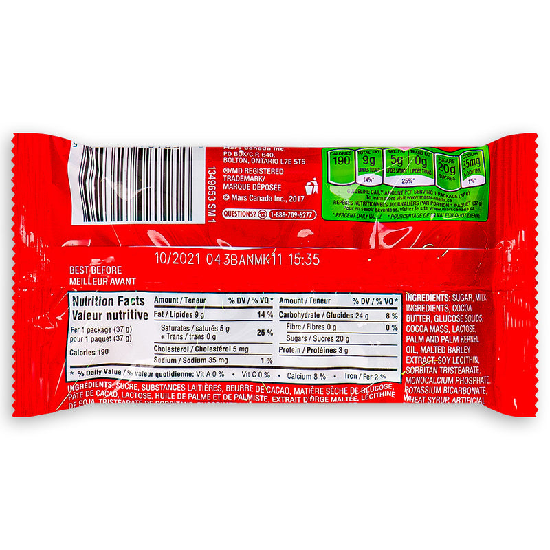 Maltesers Chocolate 37g Back, Canadian Chocolate, Maltesers Chocolate, Maltesers, crunchy chocolate