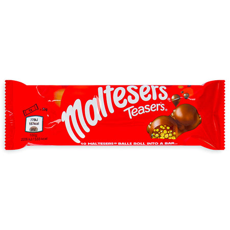 Maltesers Teasers Bar UK 35g Front, Maltesers Teasers Bar UK, Sweet symphony, Crunchy malted goodness, Velvety milk chocolate, Playful texture dance, Taste buds sing, Mini celebration, Sweet cravings satisfaction, Whimsical delight, UK snacking fun, maltesers, maltesers chocolate, maltesers candy