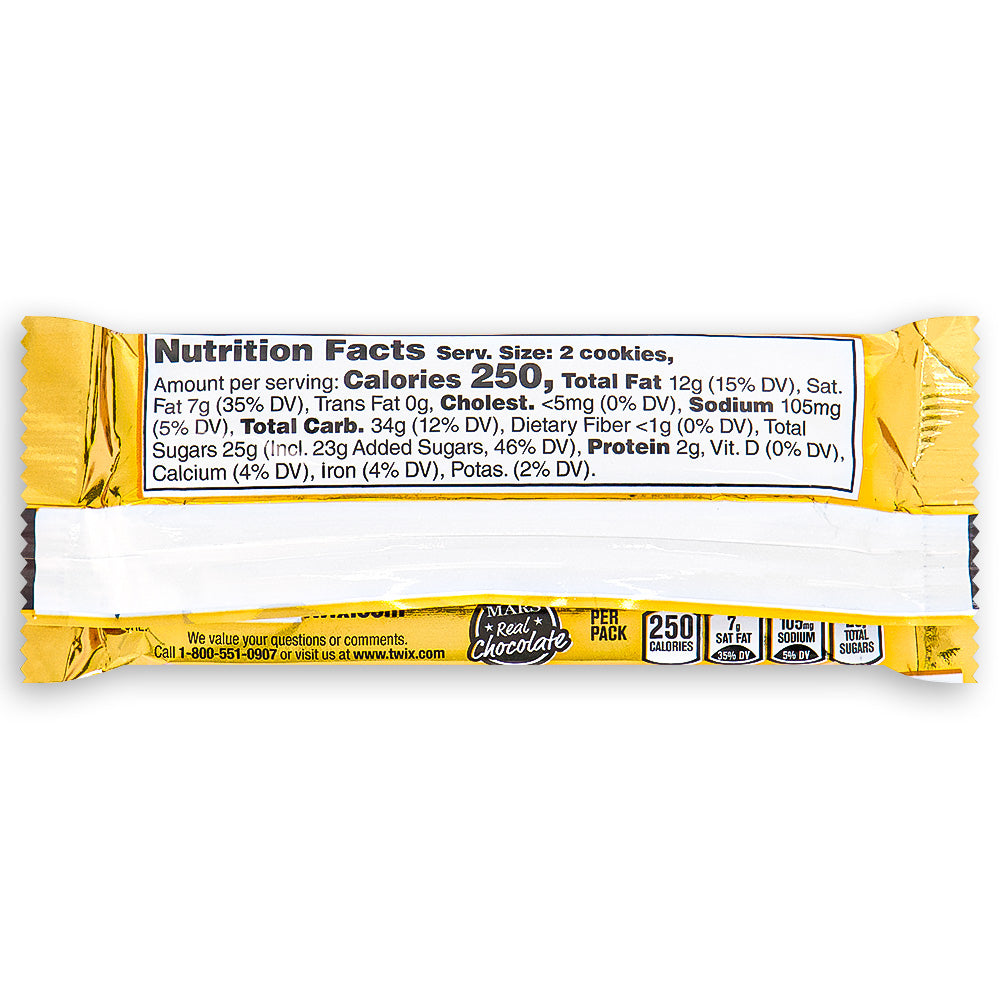Twix - Canadian Chocolate Bars - Nutritional Facts - Ingredients