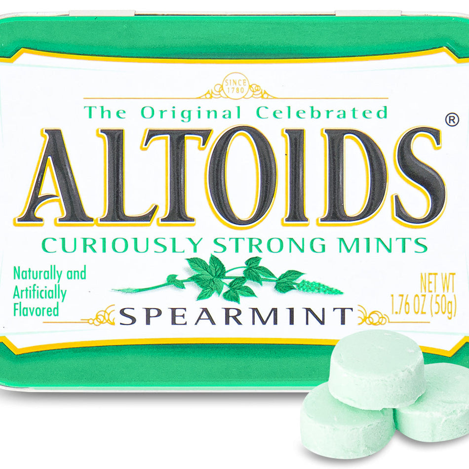 Altoids, altoids candy, altoids mints, altoids mint, spearmint mint, spearmint mints, altoids spearmint, spearmint
