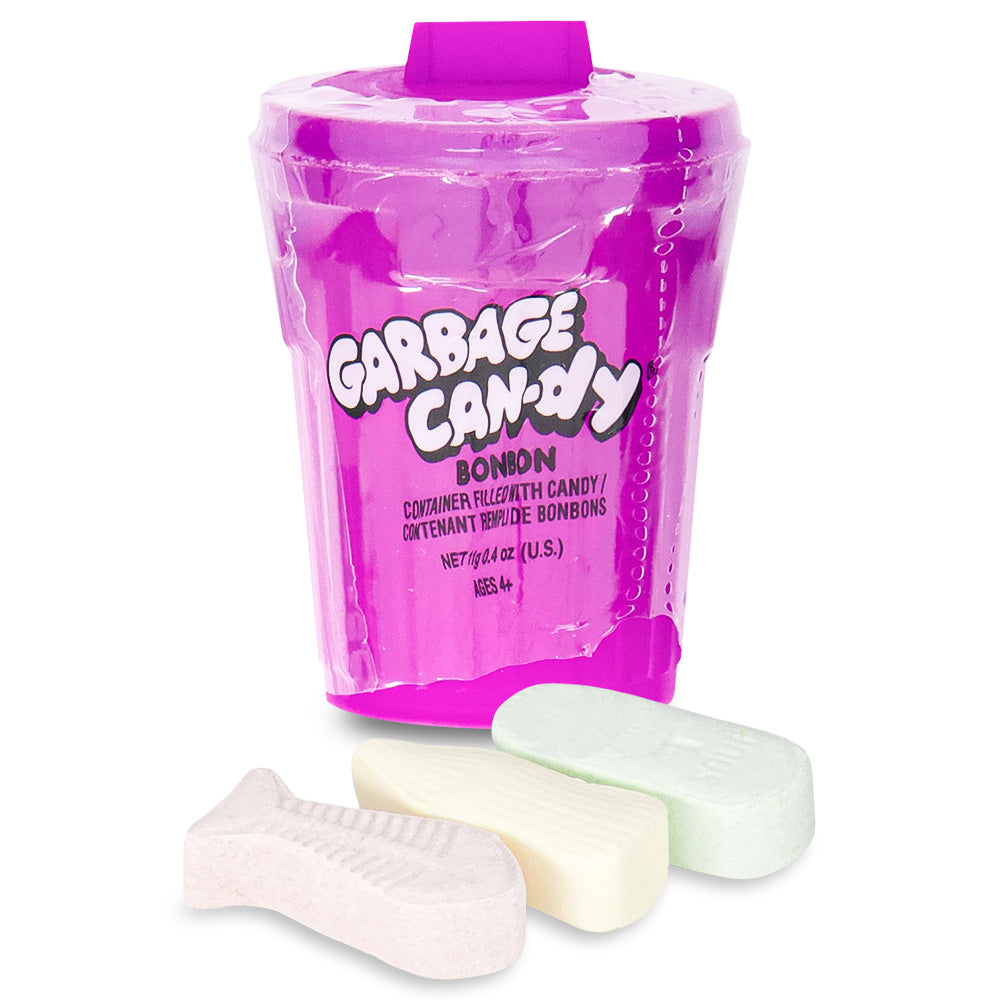 Garbage Can-dy 1pc Front, garbage candy, trash candy, retro candy