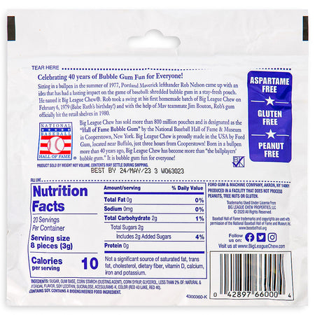 Big League Chew Outta Here Original Boy Nutrition Facts Ingredients, Big League Chew Outta Here Original Boy, candy aficionado, gum guru, timeless treat, flavor adventure, gum game victory, classic goodness