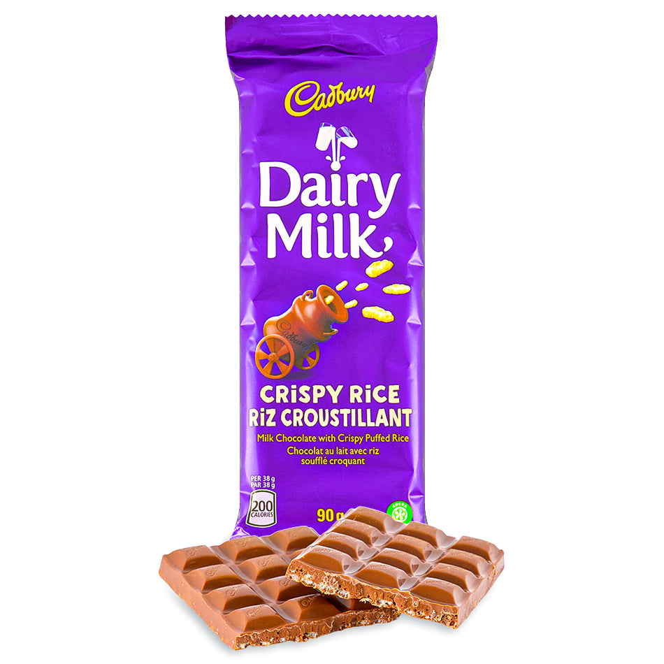 Cadbury Dairy Milk Crispy Rice Bar Opened, Cadbury Chocolate, Cadbury Milk Chocolate, Cadbury, UK Candy, UK Chocolate, Crispy Chocolate, Crispy Rice Chocolate
