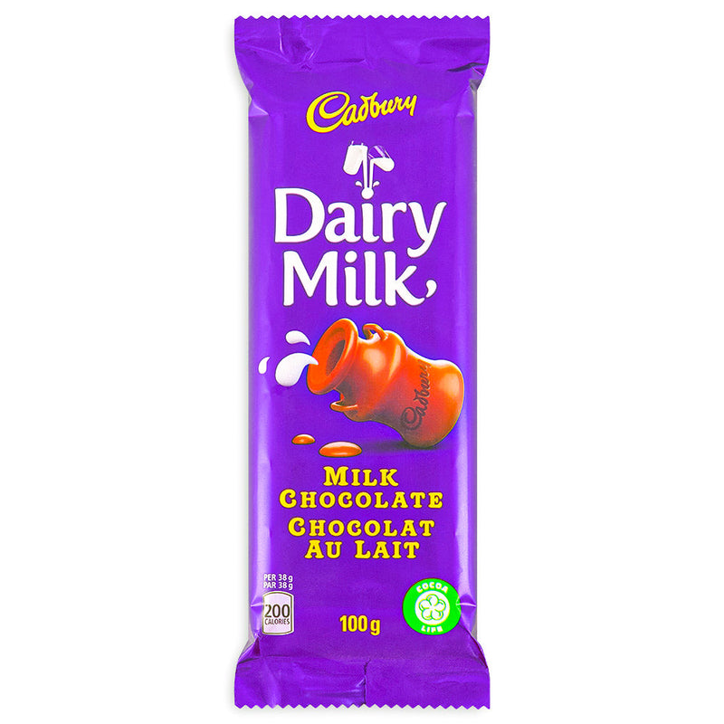 Cadbury Dairy Milk Bar - 100g, Cadbury Dairy Milk Bar, Creamy delight, Chocolatey goodness, Joyous indulgence, Velvety smooth texture, Rich dairy taste, Iconic chocolate, Luscious milk chocolate, Whimsical escape, Sweet memories, cadbury dairy milk bar, cadbury milk chocolate, cadbury chocolate, cadbury dairy milk chocolate, canadian chocolate, canadian chocolate bar