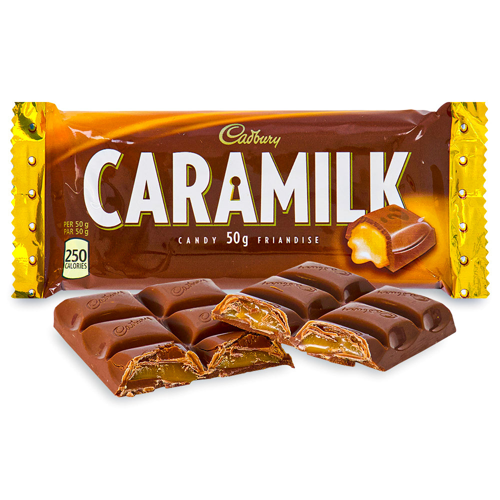 Caramilk 50g Opened - Caramilk Chocolate - Canadian Chocolate Bars - Cadbury Canada