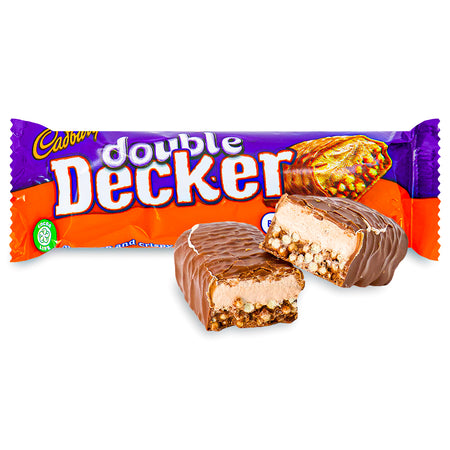 Cadbury Double Decker Chocolate Bar 54.5g Opened, Cadbury Chocolate, Cadbury Milk Chocolate, Double Decker Cadbury Chocolate, Double Decker Chocolate