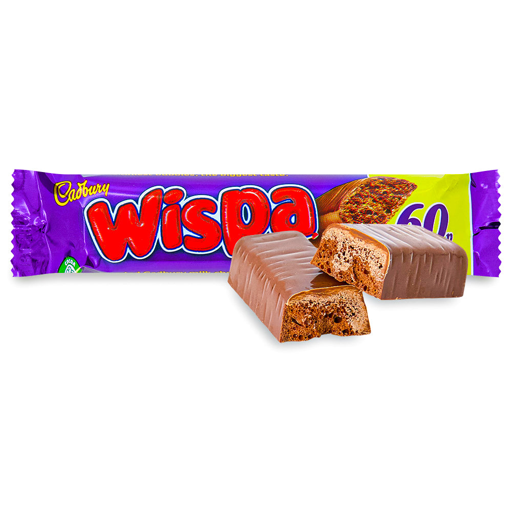 Cadbury Wispa UK 36g Opened, Cadbury, Cadbury Chocolate, UK Candy, UK Chocolate, Cadbury Wispa, Wispa Chocolate, Wispa Candy